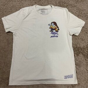 Street fighter Cream Short Sleeve Tee with Graphic D-53